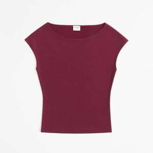 Abercrombie Stretch Crepe Boatneck Top